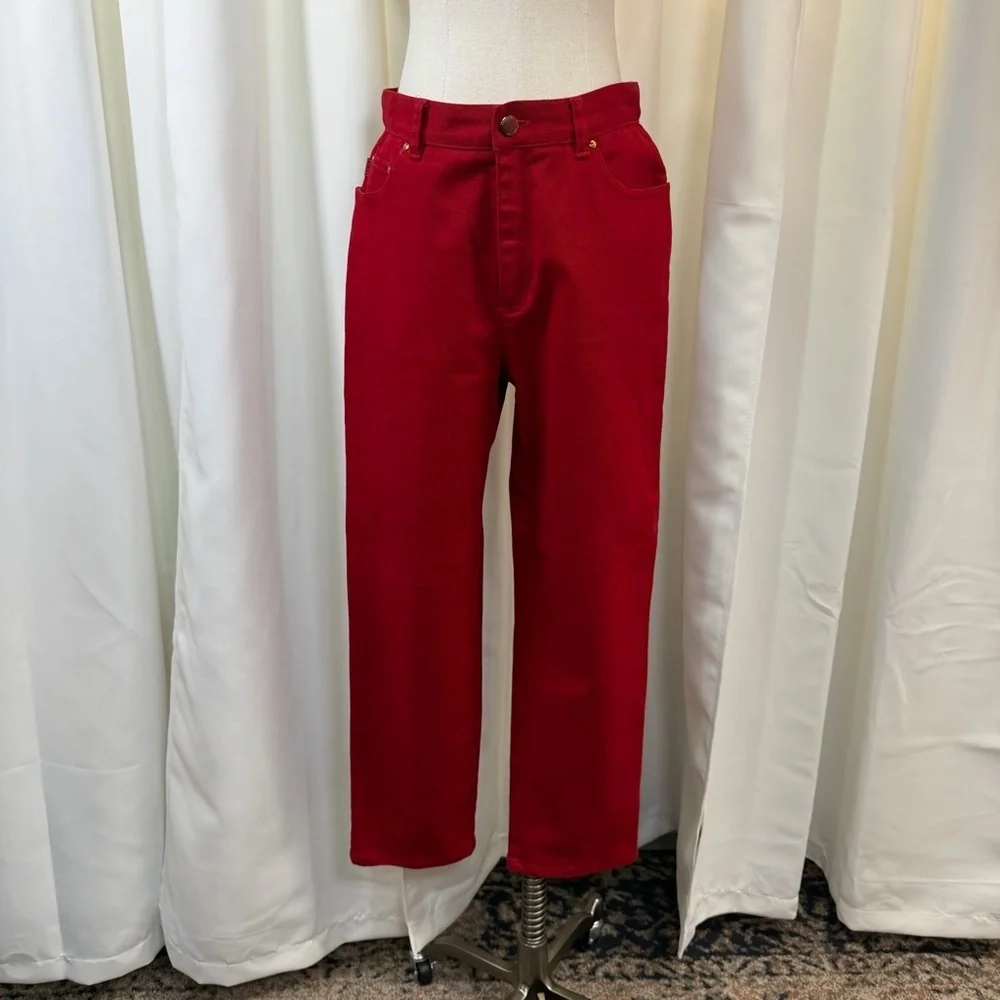 Lauren Ralph Lauren - Lauren Jeans Co. Bright Red Straight Leg Jeans Vintage 8P